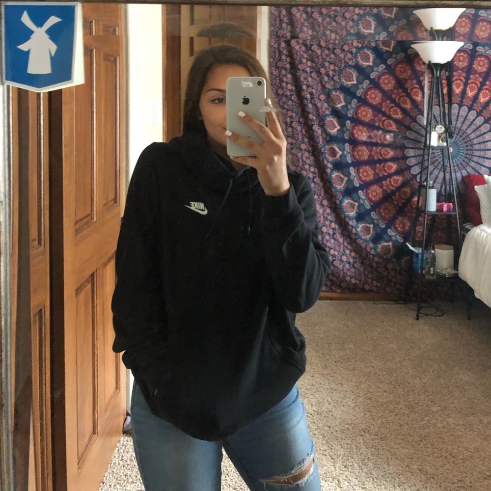 Black nike cowl neck hoodie